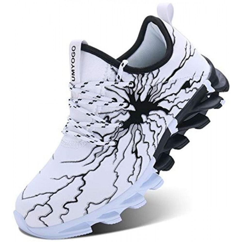Men's Fashion Graffiti Sneakers Tennis Running Shoes White