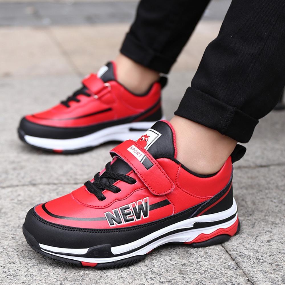 Leather Surface Waterproof Children's Sports Shoes Non-Slip Wear-Resistant Shoes